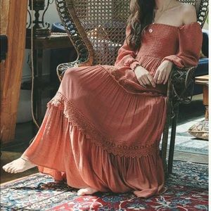 Anthropologie Free people boho Maxi Dress  M